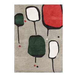 Alliyah Rugs - Alliyah Rugs Azka 5' x 8' Rectangular Gray Morn Area Rug - Rugs
