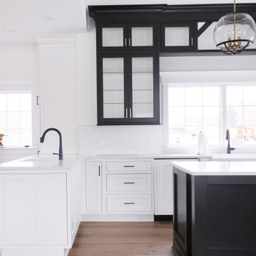 Black and White Clubhouse Kitchen