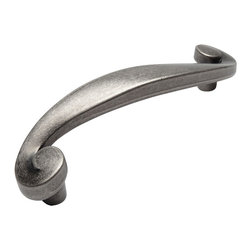 Cosmas - Cosmas 774AS Cabinet Swirl Pull, 3" Hole Centers, Set of 5, Weathered Nickel - Cabinet And Drawer Handle Pulls