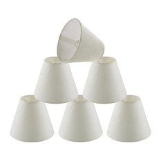 Aspen Creative 32672-6 Hardback Empire Clip-On Lamp Shade Off White 3" x 6" x 5"