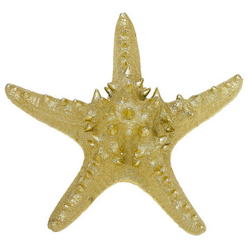 Metallic Knobby Starfish, Set of 3, Gold