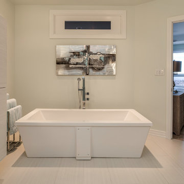 Gorgeous Freestanding Tub with Unique Bath Fixture