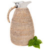 Artifacts Rattan™ 1.5 Liter Stainless Steel Thermos, White Wash