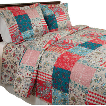 Mallory Quilt Set, King, 3-Pieces