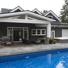 columns on the back patio