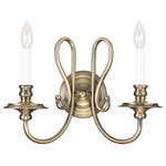 Livex Lighting - Caldwell Wall Sconce, Antique Brass - Refreshing and fashionable, decorate your ceiling with the Caldwell collection. Sweeping arms offer classic sophistication for your interior design. Antique brass finish complements it's elegant form.