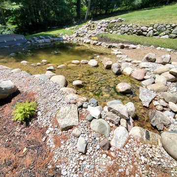 Large Custom Aquascape Ecosystem Pond with Cascading Waterfalls