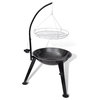 Vidaxl Bbq Stand Charcoal Barbecue Hang Round