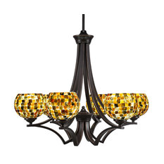 Chandeliers, 6" Sea Mist Seashell Glass