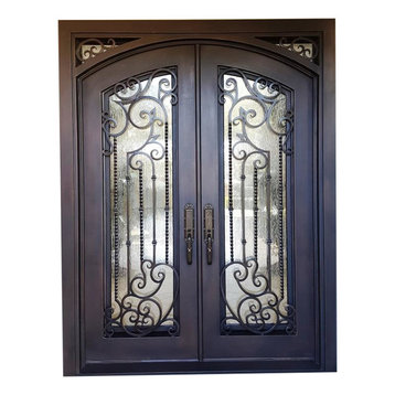 Tampa 72"x96" Iron Door Square Top With Eyebrow Doors, Right Hand Inswing