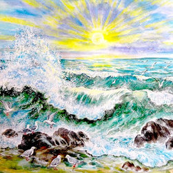 Watercolor, paper, 50x60 cm., "Black Sea", - Products