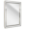 Head West Champagne Silver Beaded Beveled Vanity Mirror - 22x30
