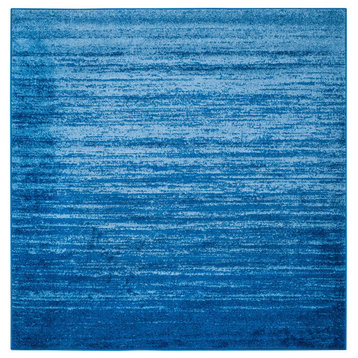 Safavieh Adirondack Collection ADR113 Rug, Light Blue/Dark Blue, 8' Square