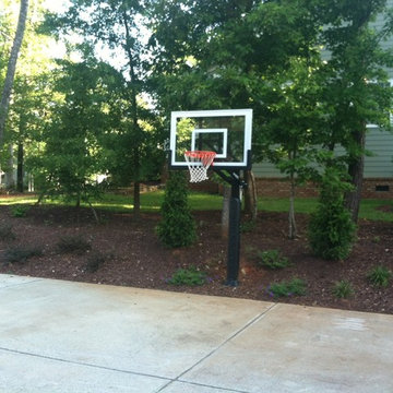 Matt D's Pro Dunk Silver Basketball System on a 60x30 in Fuquay Varina, NC