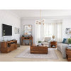 Modern Simplicity Rustic Solid Wood 5 Piece Living Room Set