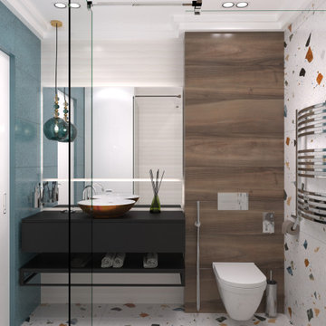 Ванная комната общая Дизайн-проект "Монблан"