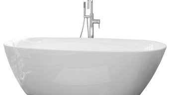 Sequana Pure Acrylic 71" All in One Oval Freestanding Tub Kit