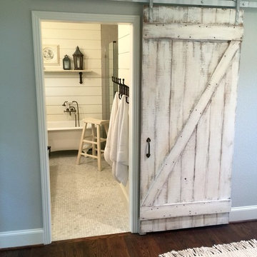 Custom Shabby Chic White Z Barn Door