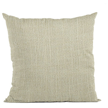 Vanilla Wall Textured Solid, With Open Weave. Luxury Throw Pillow, 22"x22"