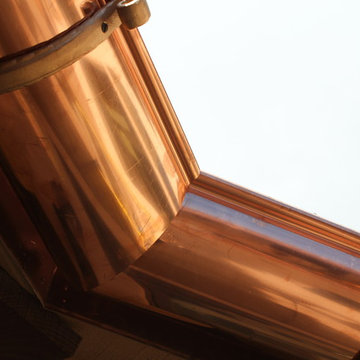 New Home in Palmdale Ca. First day Copper Half Round Gutter