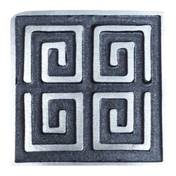 Dartefax - Four Spiral Square Knob, Oil Rub Bronze - Cabinet And Drawer Knobs