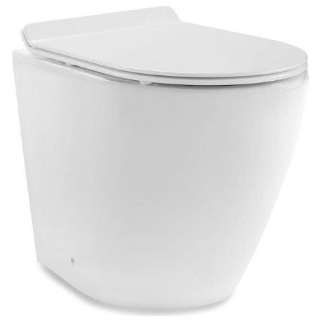 Swiss Madison SM-WT514 Dual Flush Wall Mount Elongated Toilet Bowl Only - White