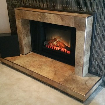 Fireplace Makeover Using Schluter Metal Trim