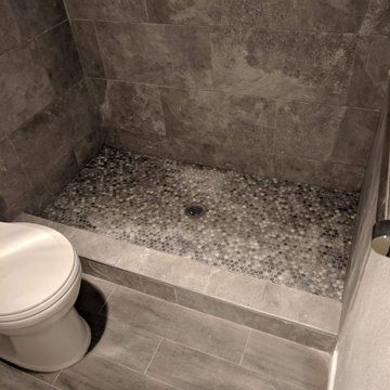 Tub shower conversion to handicap accessible.