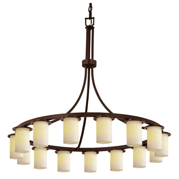 Wire Glass Aria 5 Light Chandelier, CylinderFlat, Nickel, GridClear Wire Glass Aria 5 Light Chandelier, CylinderFlat, Nickel, GridClear