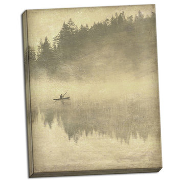 Fine Art Photograph, Foggy Lake II, Hand-Stretched Canvas