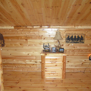 interior pictures of log paneling, and log siding