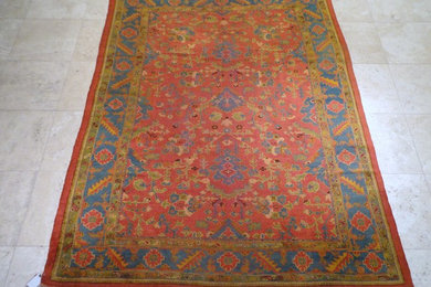 Antique Oushak, colorful and rare