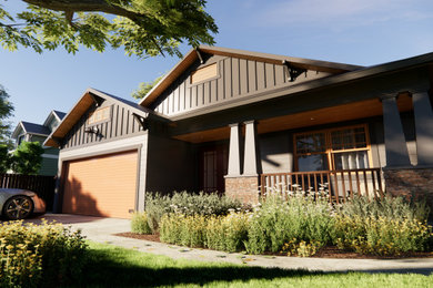 Example of an arts and crafts home design design in Los Angeles