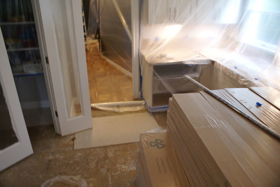 Westlake dark wood floors