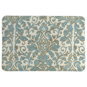 Antique Damask Memory Foam Rug, 20"x30"