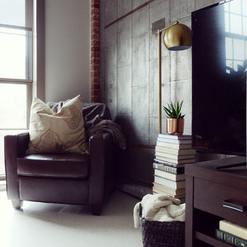 My Houzz: A Moody, Monochromatic Industrial Loft in Boston
