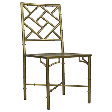 Matthew Izzo Home Brass Bamboo Side Chair