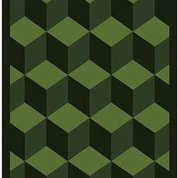 Buy.com - Whimsy Family Legacies Highrise Emerald Green Rug - Size: 5'4" x 7'8" - Outdoor Rugs