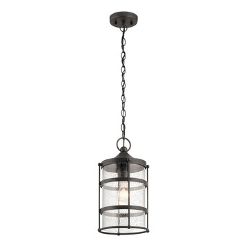 Kichler Mill Lane 17" Outdoor Pendant in Anvil Iron