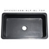 33" Farmhouse Kitchen Sink, Single Bowl, Reversible, Black Granite