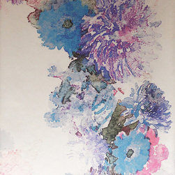 HIGHGARTH &ndash; BLUE, PURPLE TRAIL ON FOIL Pattern Number: 2016-101-07 - Wallpaper