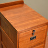 Mission Solid Oak 4-Drawer File Cabinet With Locks and Keys