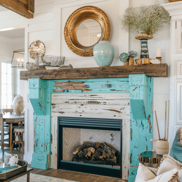 Colored Fireplace Mantels