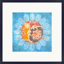 California Sunflower SOLD! Blue, Orange - Artwork