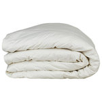Down Etc - Down on Earth Organic Summer Weight Goose Down Comforter, King - Down Etc goes one step further with our new organic and natural product line Down on Earth. Our commitment to manufacturing with authentic, certified organic, green processes has taken us on the fascinating challenge of conscious luxury. Please join us on this journey from seed to sleep. This Summer weight 28 oz comforter is filled with hypoallergenic CentroClean white goose down. It is available in both white or natural 235 thread count 100% super soft down-proof preshrunk certified organic cotton ticking fabric. With invisible baffle seams and a baffle height of 1", double stitching and German cotton piping, true natural luxury is yours without sacrificing quality or comfort. Packaged in a white cotton bag with handles.
