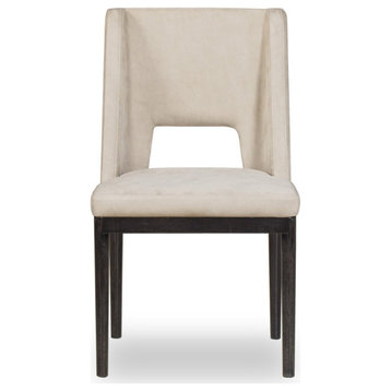 Dicie Dining Chair Finely Beige Leather