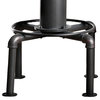 Benzara BM207902 Bar Table with Fire Hydrant Style Metal Base, Black and Brown