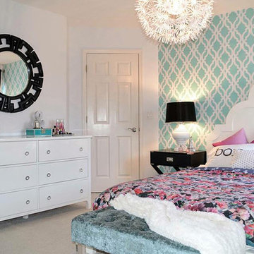 Tamara Trellis Stenciled Bedroom