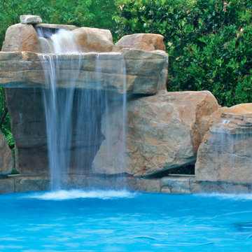 RicoRock Swimming Pool Boulder Cave & Waterfall