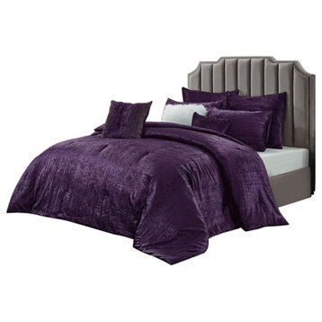 Grace Living Karas Comforter Set, Purple, Full/Queen